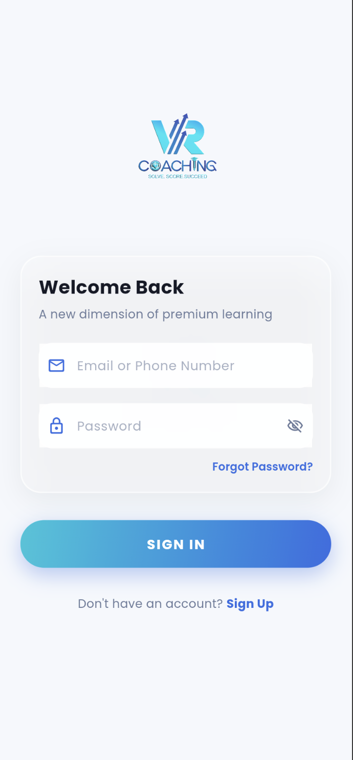 VR Coaching App Screenshot